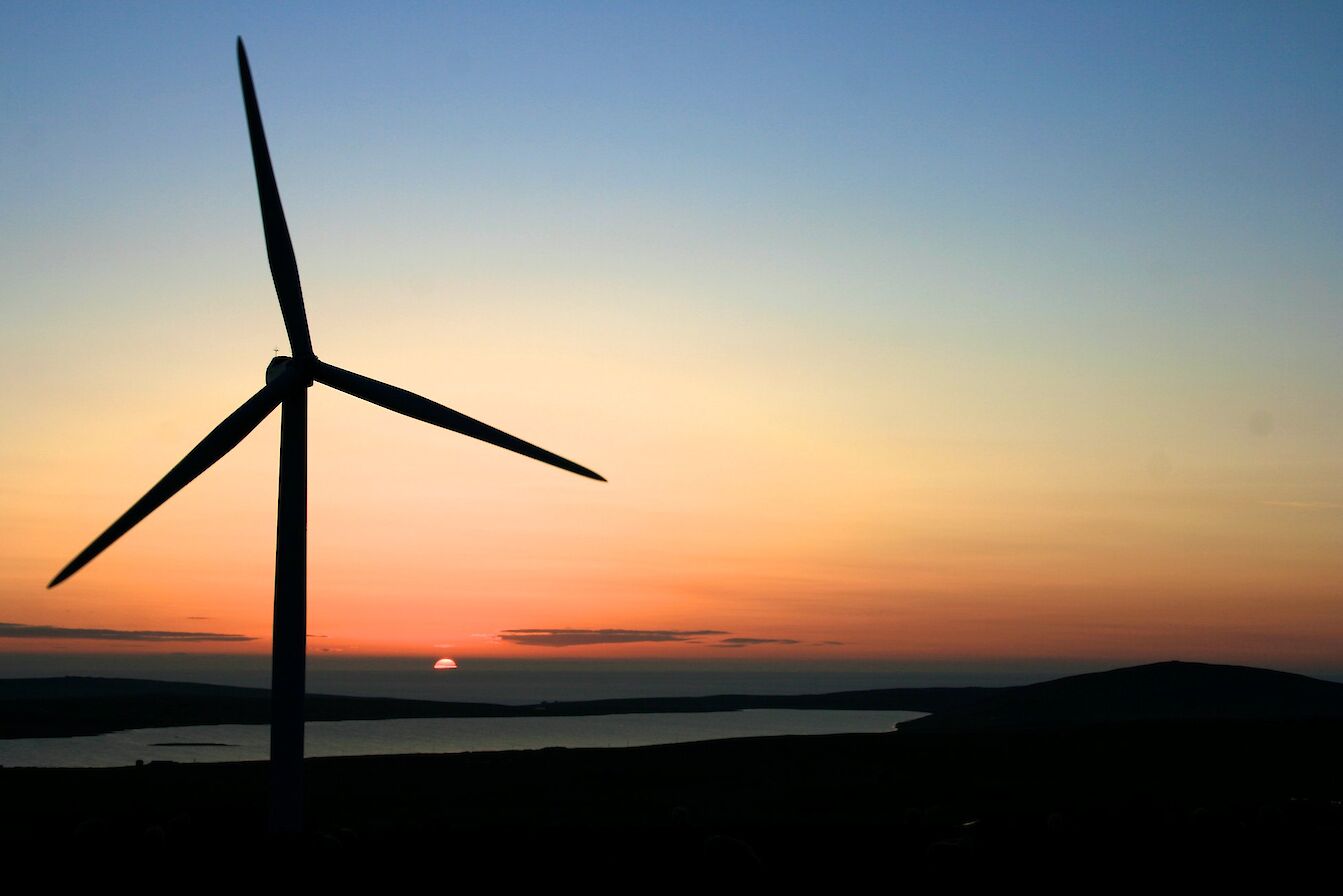 Wind turbine in Orkney - image by Colin Keldie