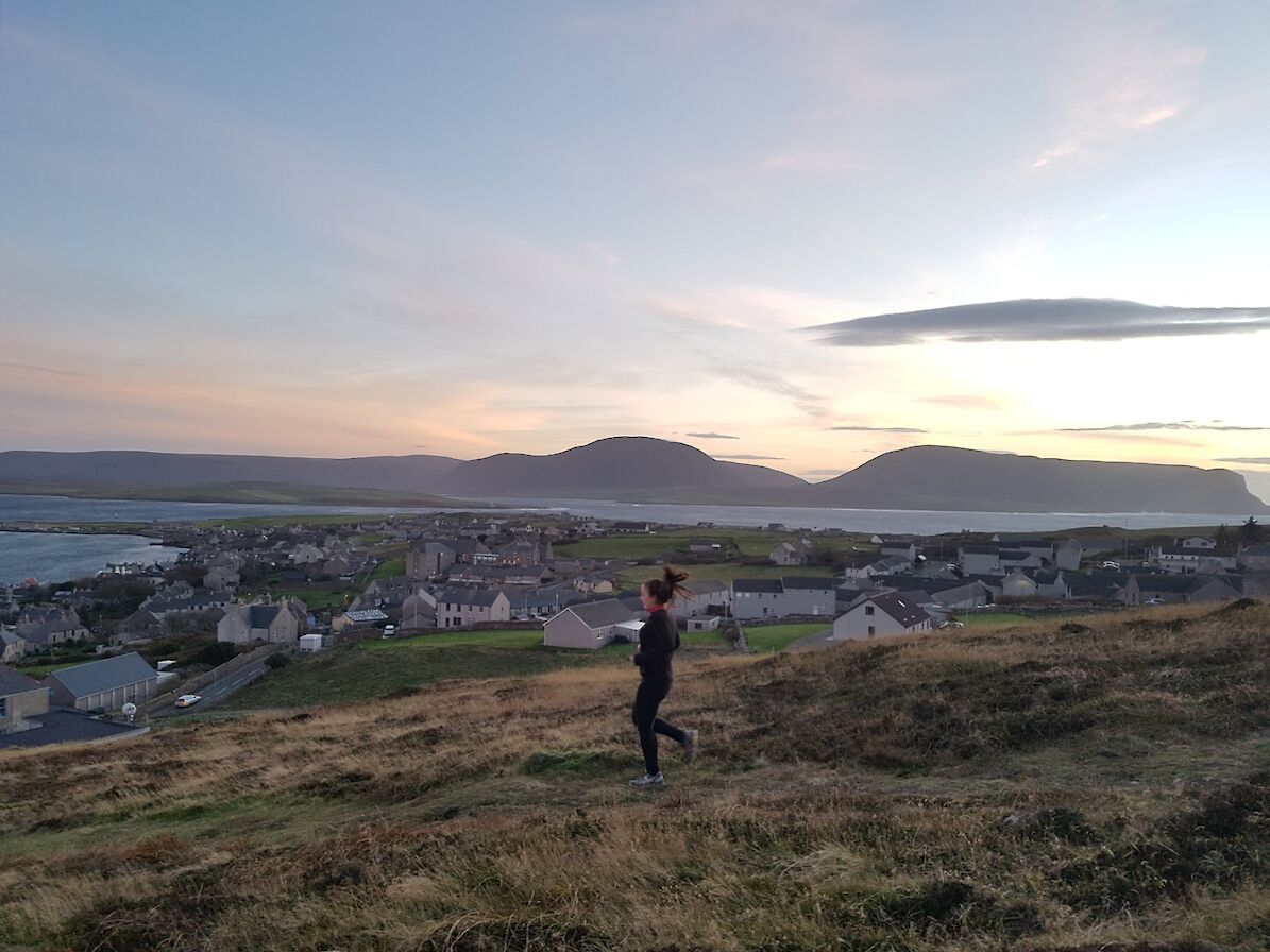 A run with a view in Stromness - image by Richy Ainsworth