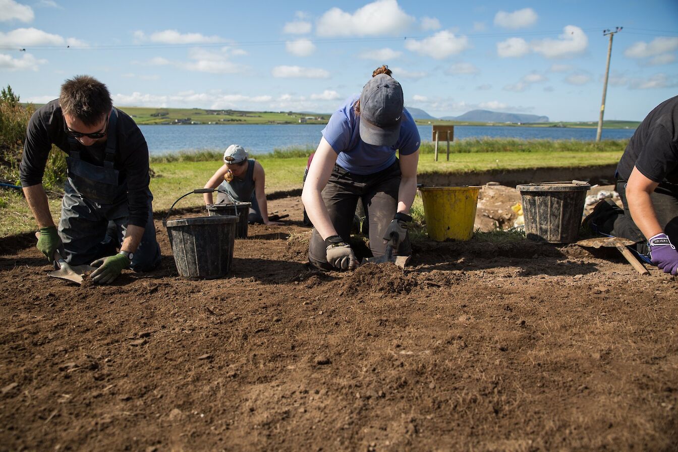 Archaeologist in action at the Ness of Brodgar