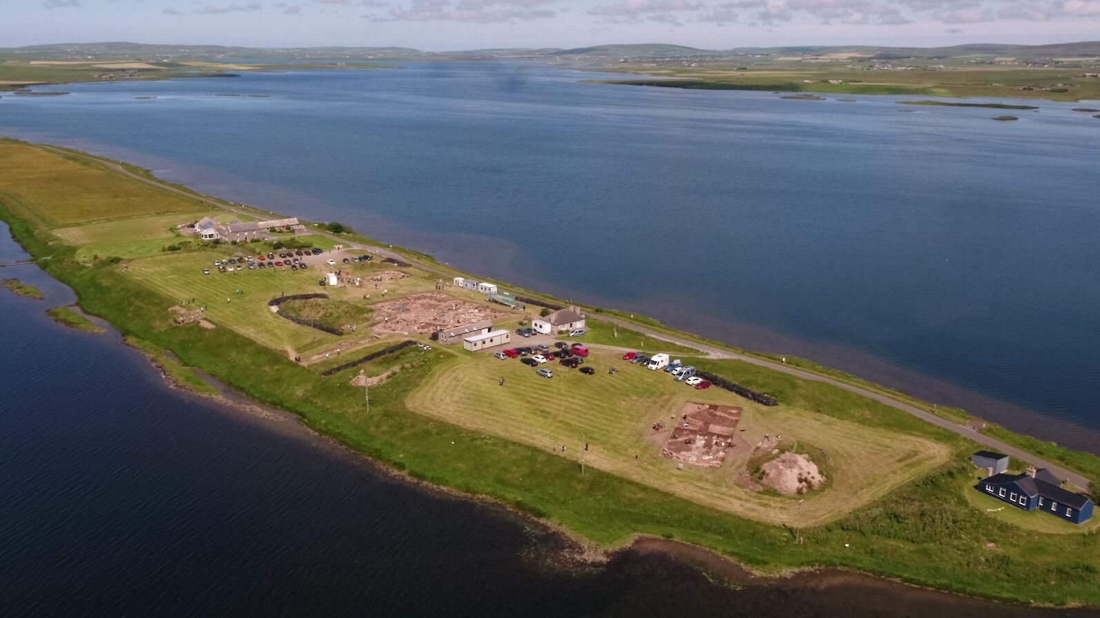 Aerial view of the Ness of Brodgar - image by Scott Pike
