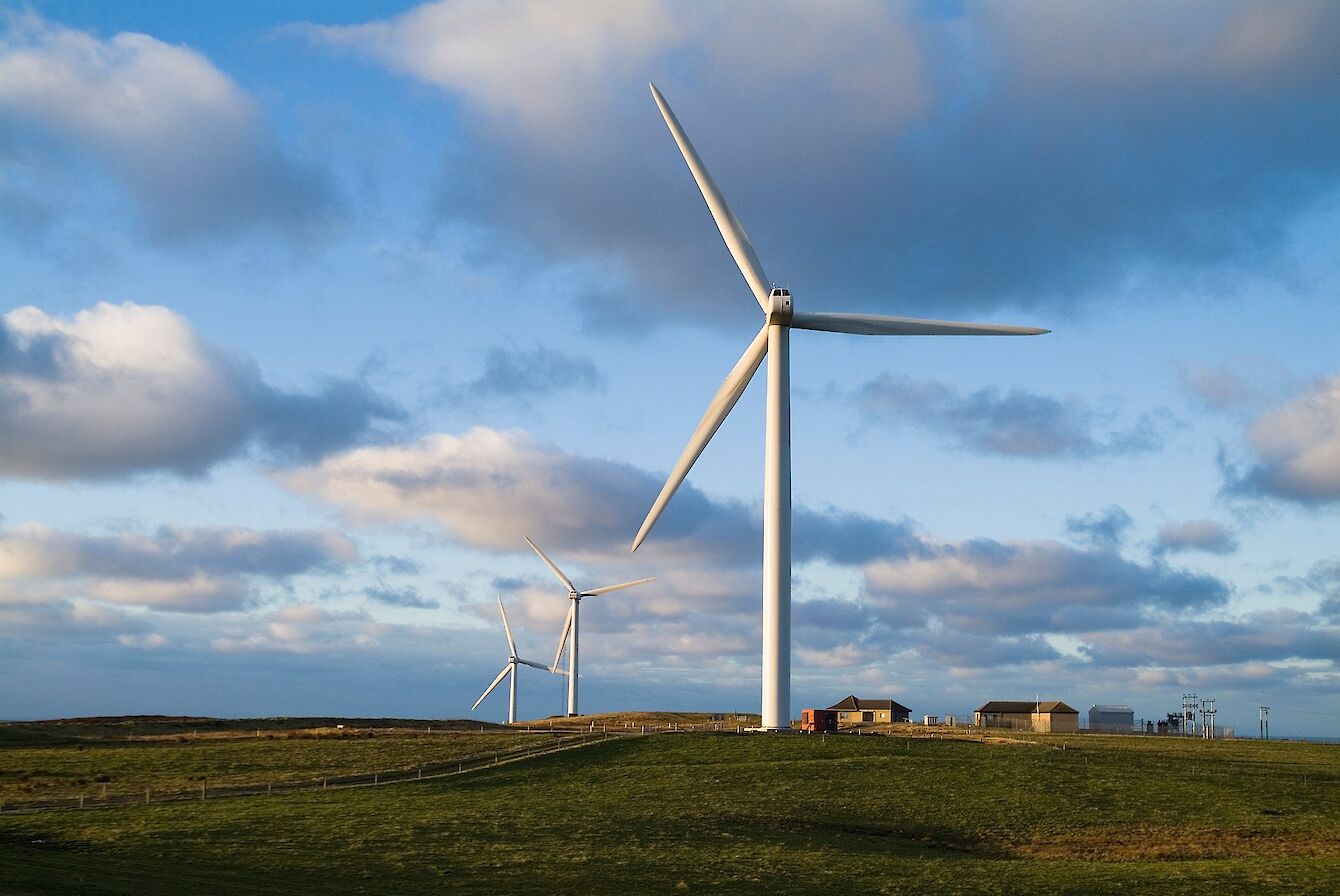 Wind turbines in Orkney - image by Doug Houghton