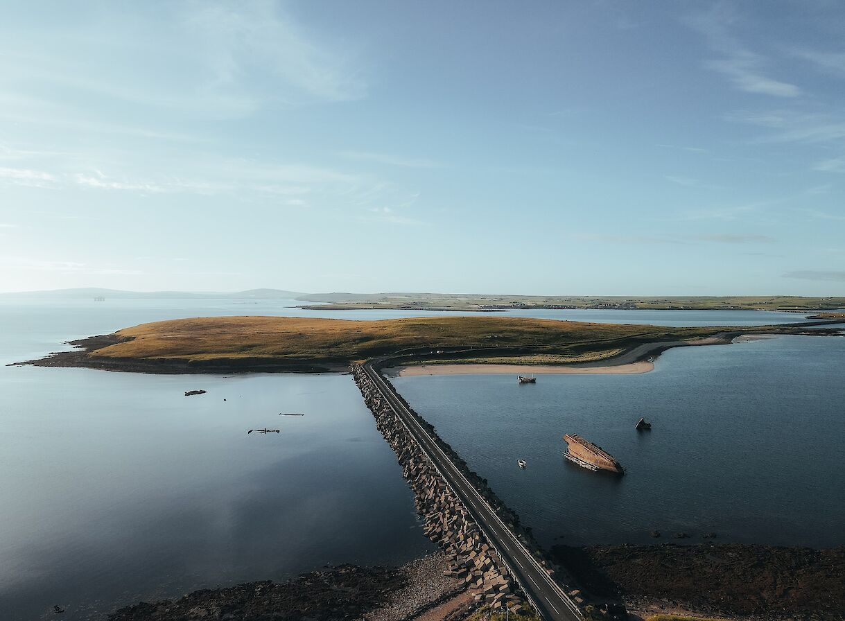 View over the Churchill Barriers, Orkney - image by Rachel Eunson