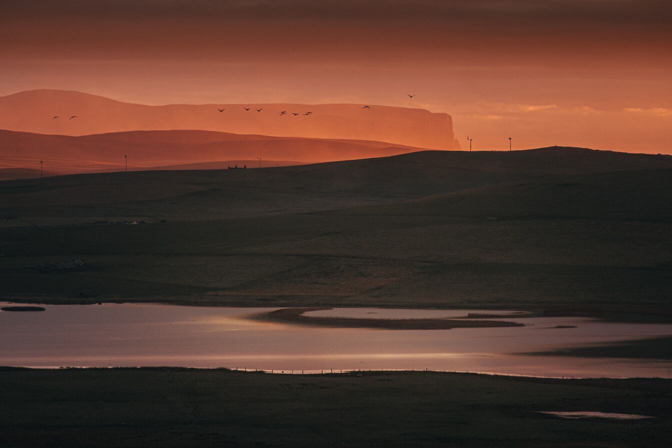 Sunset from Marwick - image by Dave Neil