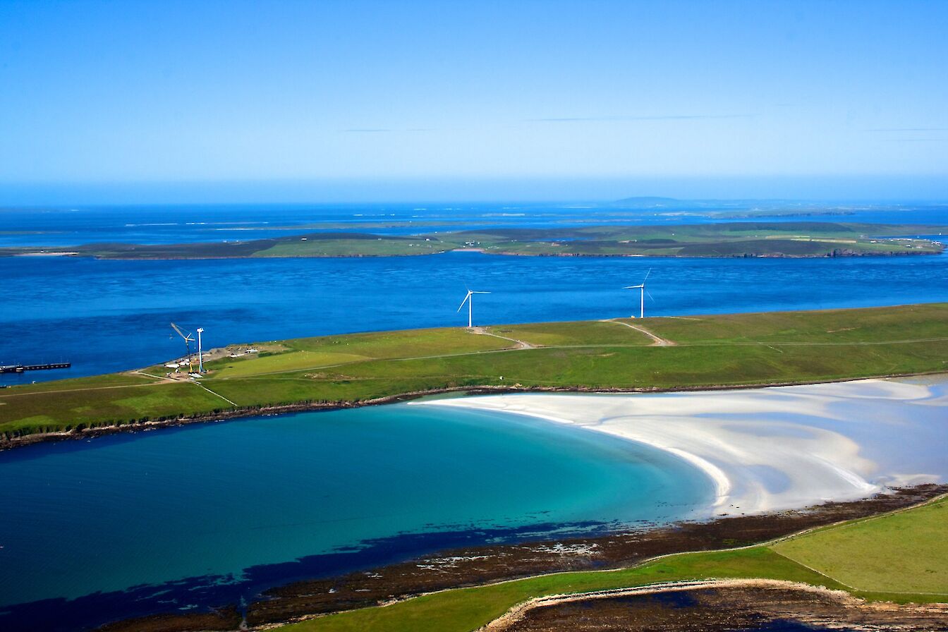 Aerial view of Sanday