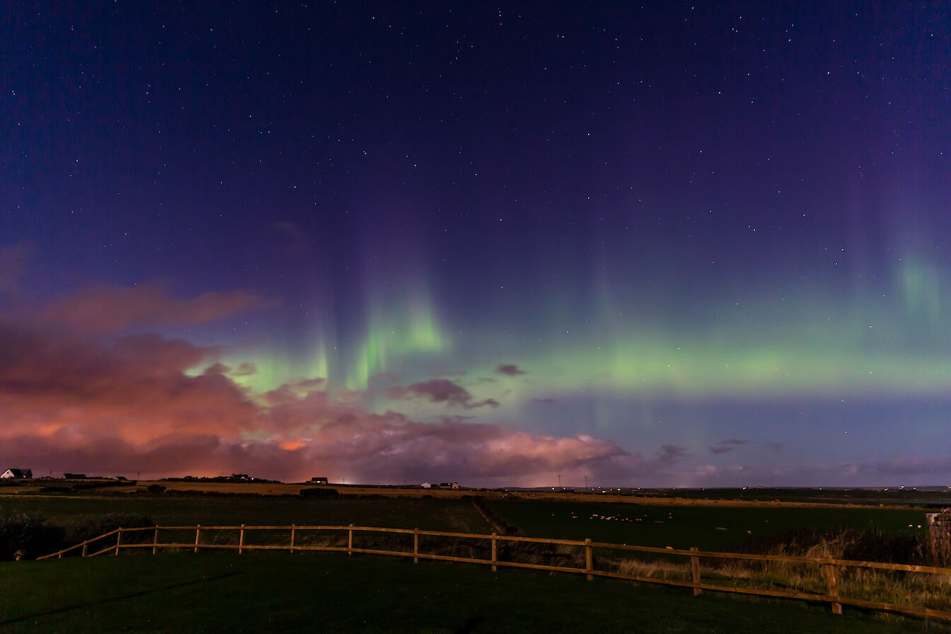 Merry dancers over South Ronaldsay, Orkney - image by Dawn Underhill