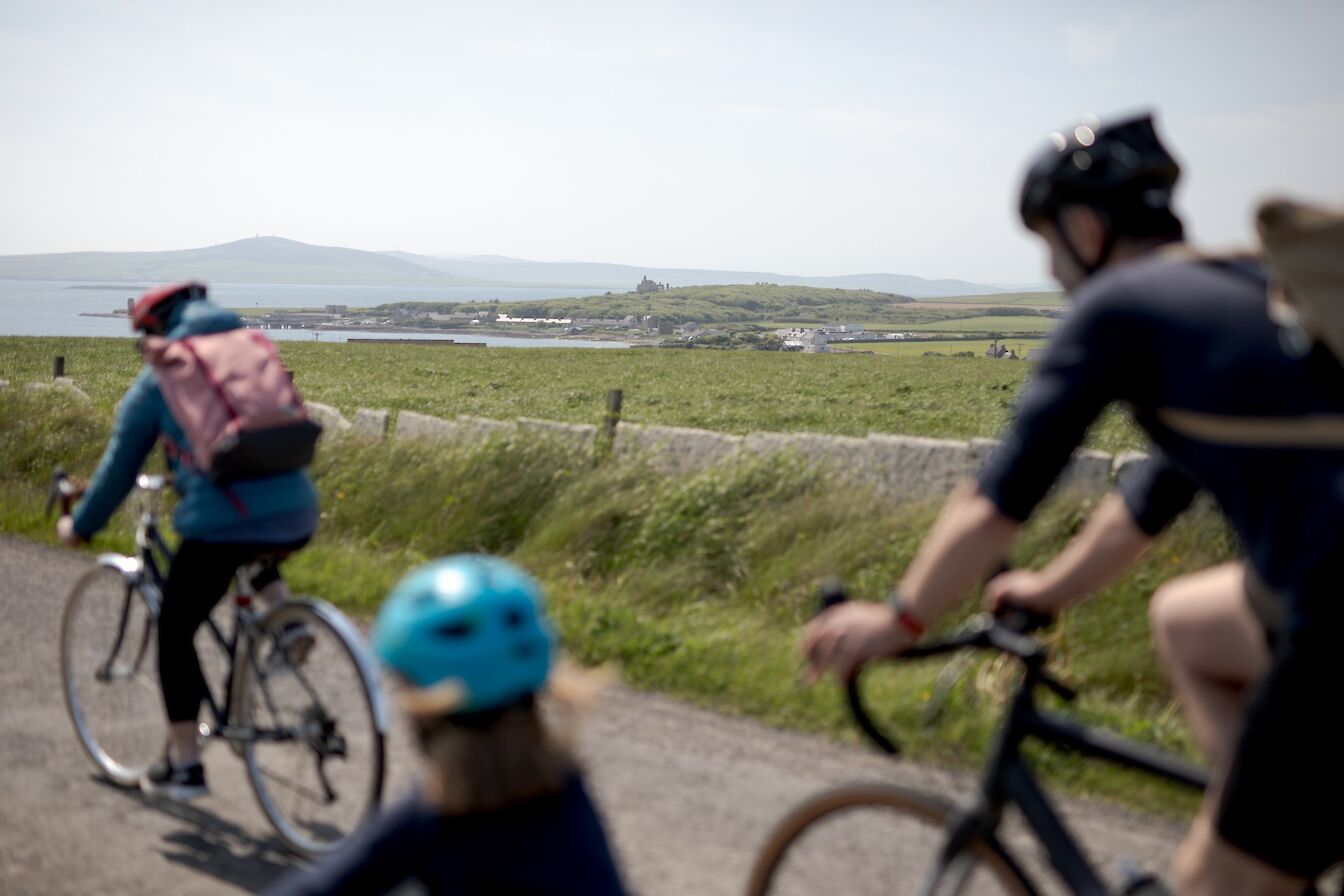 Cycling in Shapinsay, Orkney