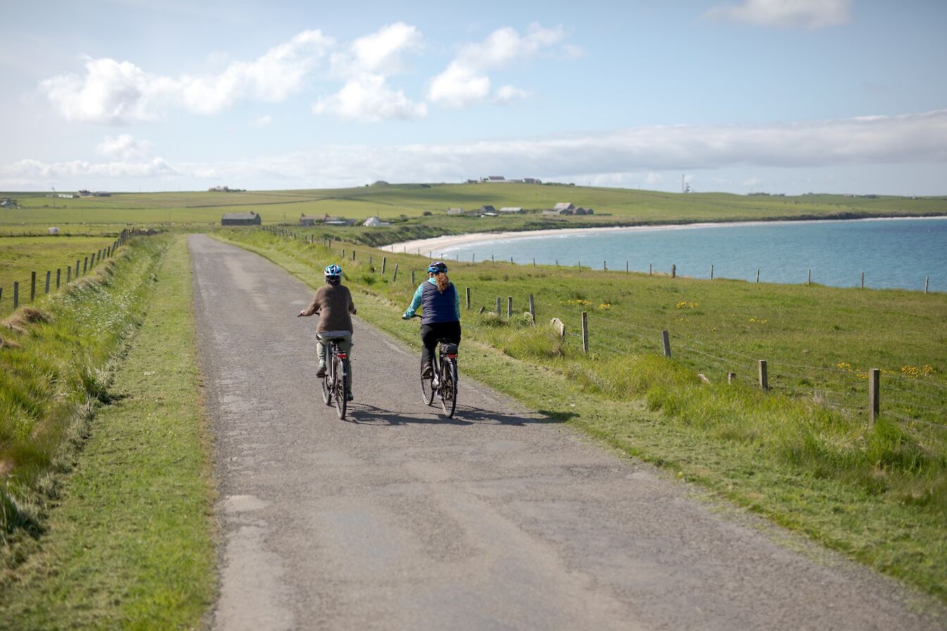 Cycling in Stronsay, Orkney