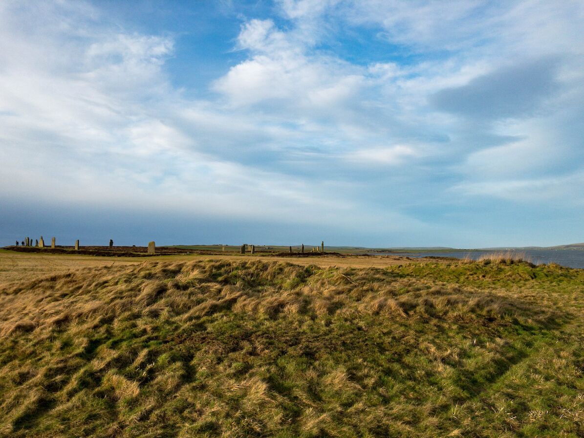 The Ring of Brodgar as seen from the Bronze Age barrows - image by Sigurd Towrie