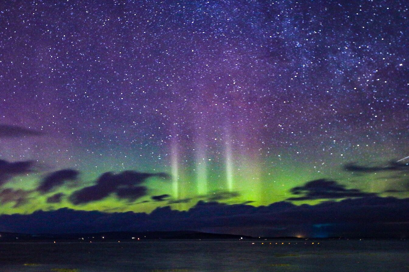 Northern Lights over Kirkwall Bay - image by Graham Campbell