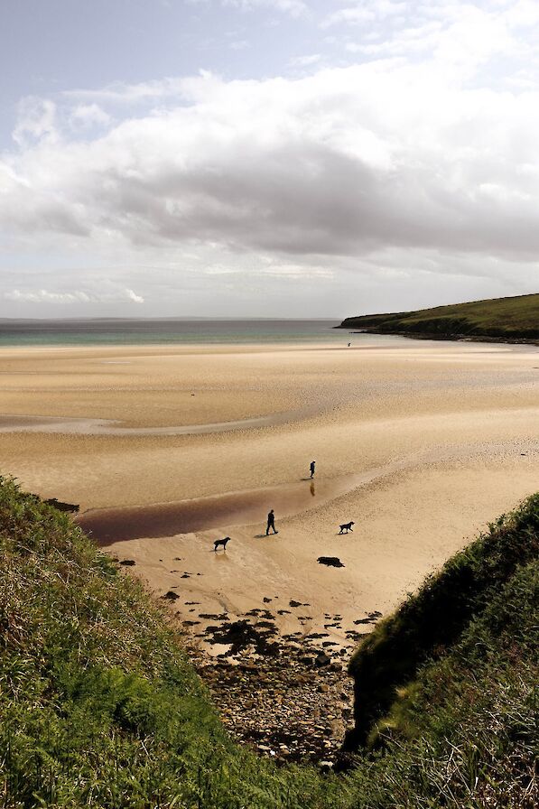 Summer strolls on the sand at Waulkmill - image by Fiona Annal