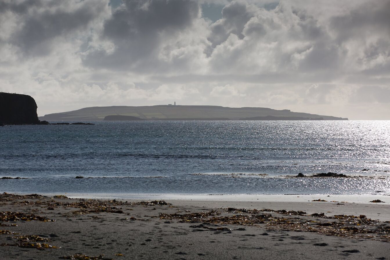 View towards Copinsay from Dingieshowe, Orkney