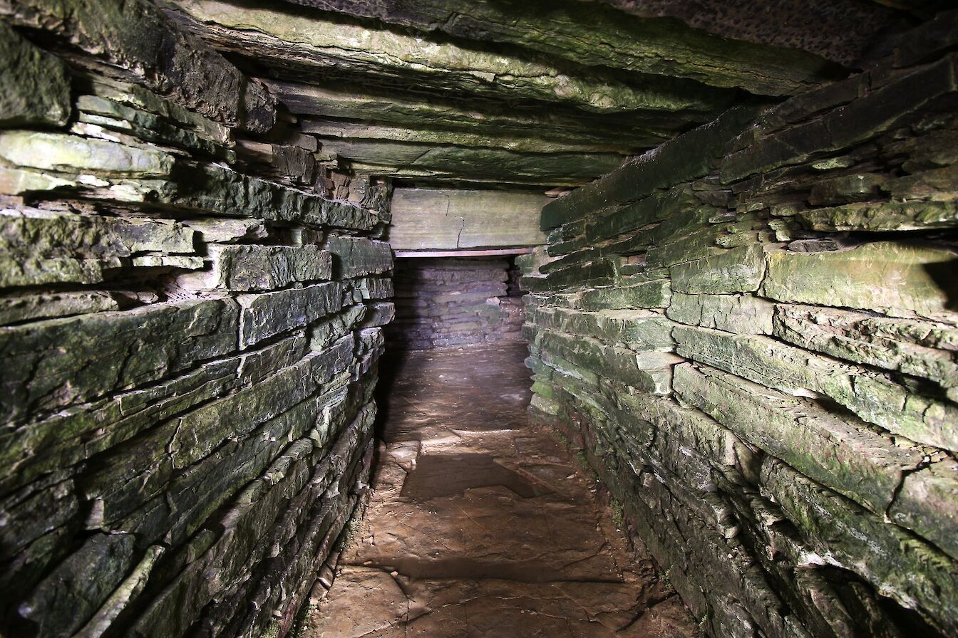 Entrance passage at Cuween Hill Chambered Cairn