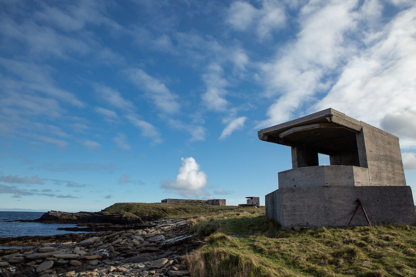Part of the coastal defences at Rerwick Head, Orkney