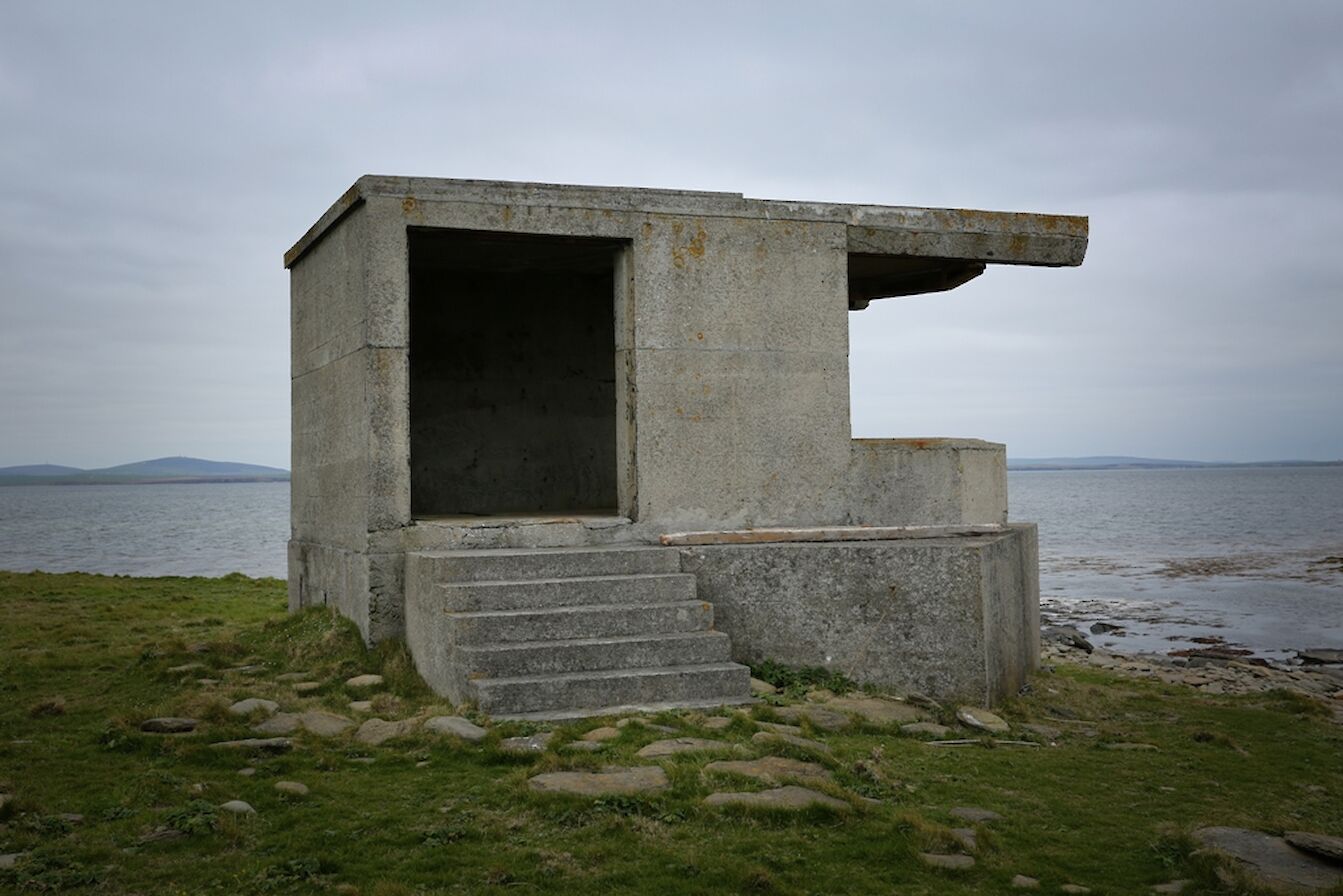 Part of the coastal defences at Rerwick Head, Orkney