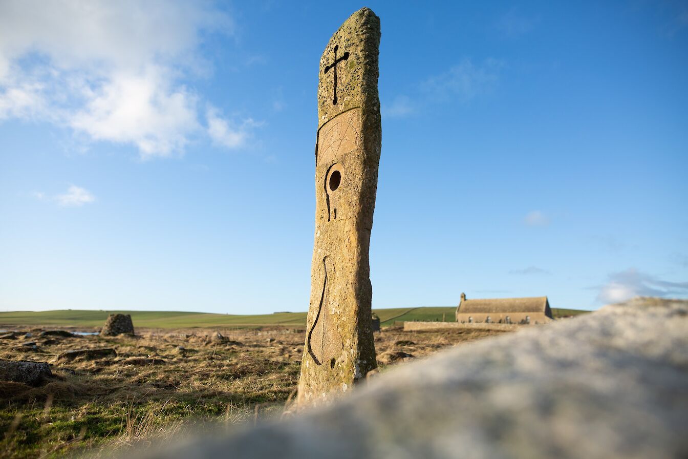 Millennium Stone at Eastide beach, Orkney