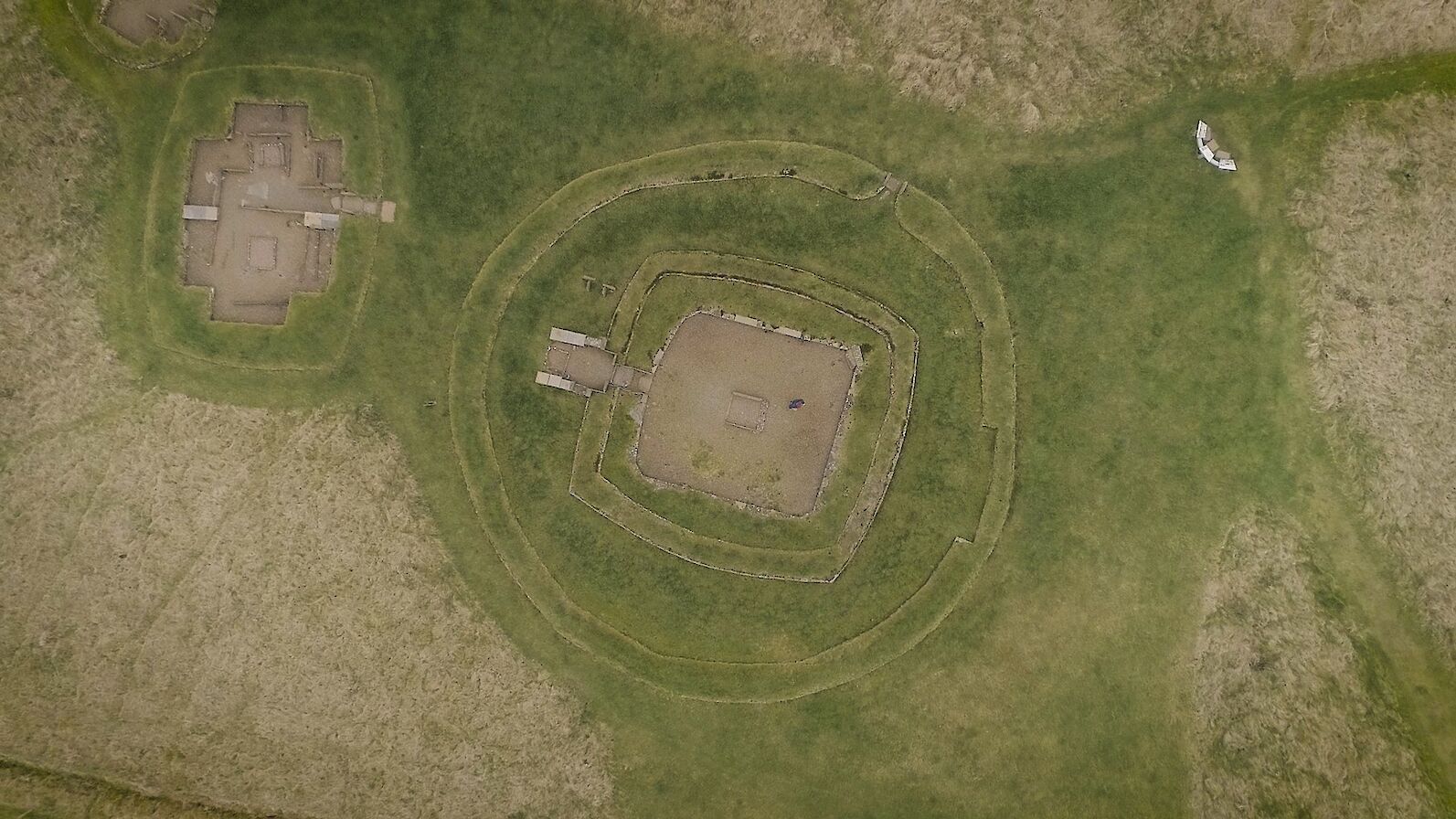 Aerial view of the Barnhouse settlement, Orkney