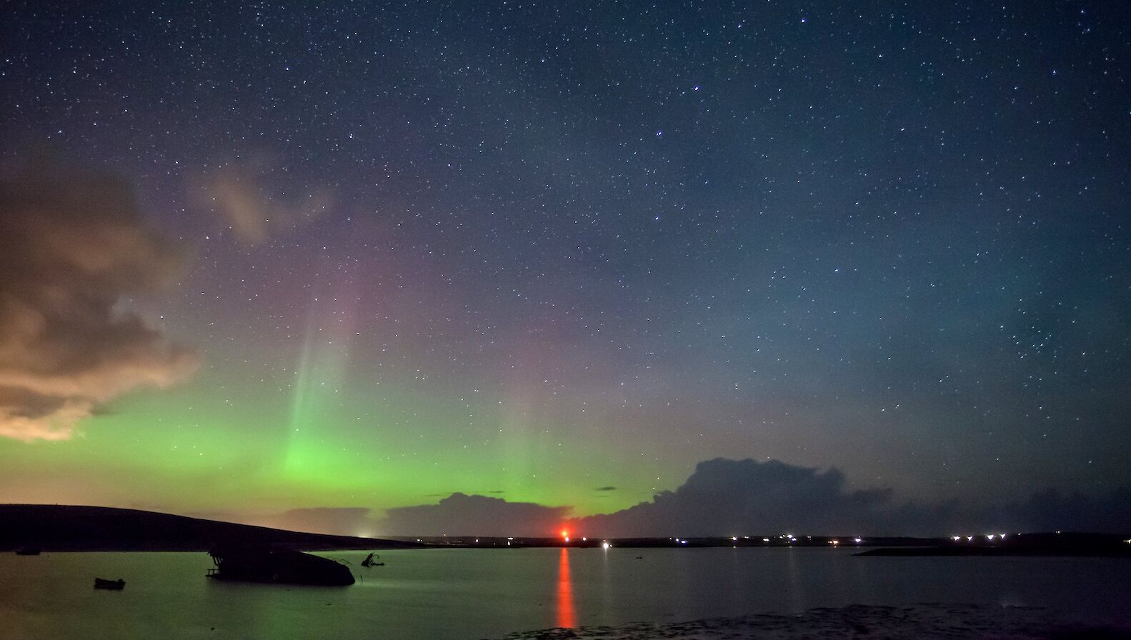 Aurora over Orkney's east mainland - image by Premysl Fojtu