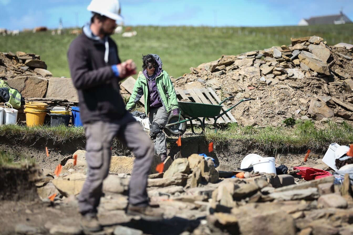 Archaeologists on site at the Cairns