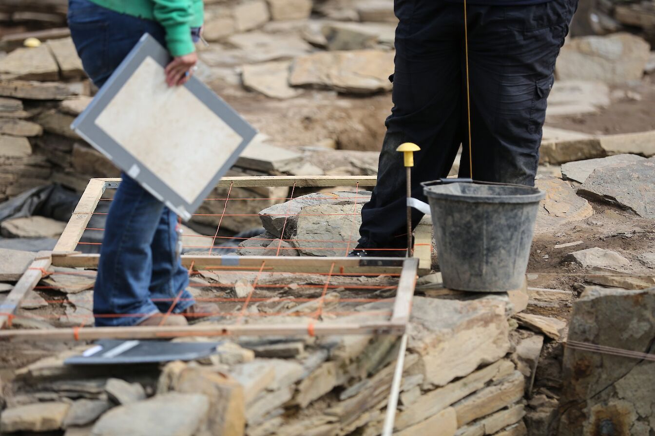 Archaeologists on site at the Ness of Brodgar