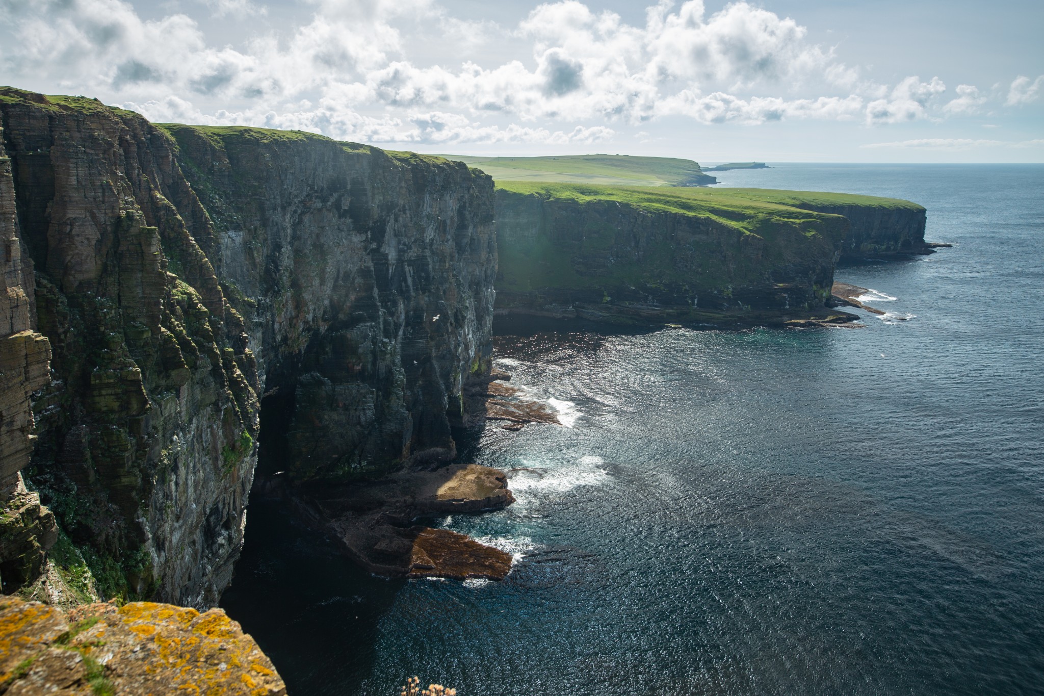 The coastline at Costa, Orkney