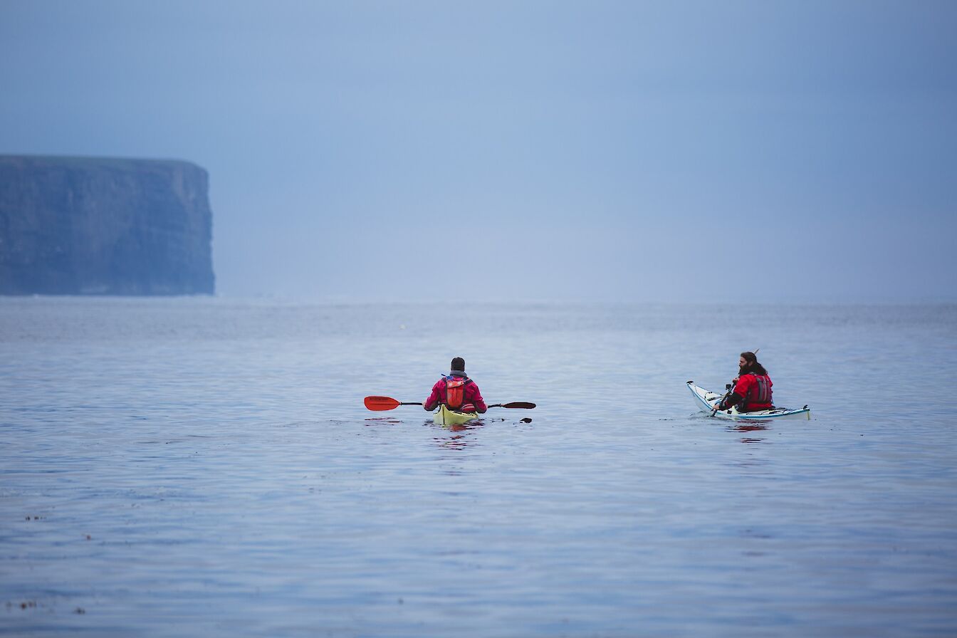 Sea kayaking off Orkney's west coast