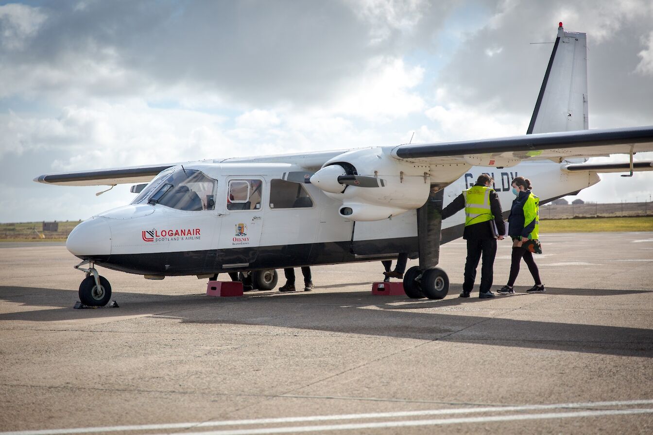 Loganair's inter-isles air service, Orkney