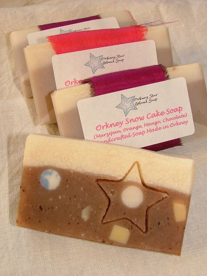 Orkney Snow Cake soap from Orkney Star Island Soap