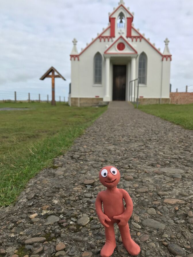 Morph at the Italian Chapel, Orkney