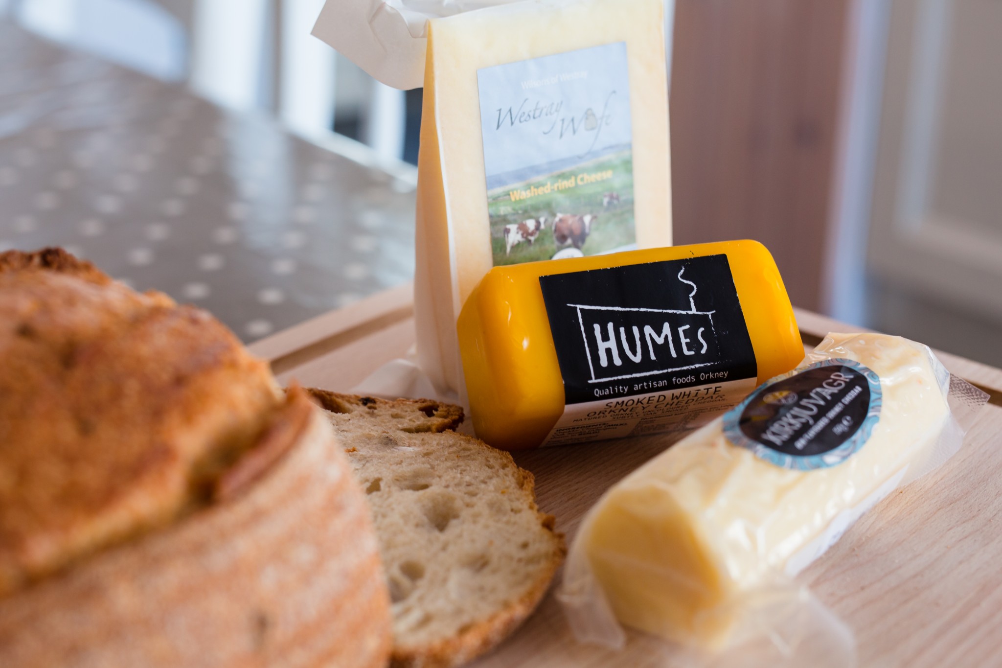 Local cheese and bread available across Orkney