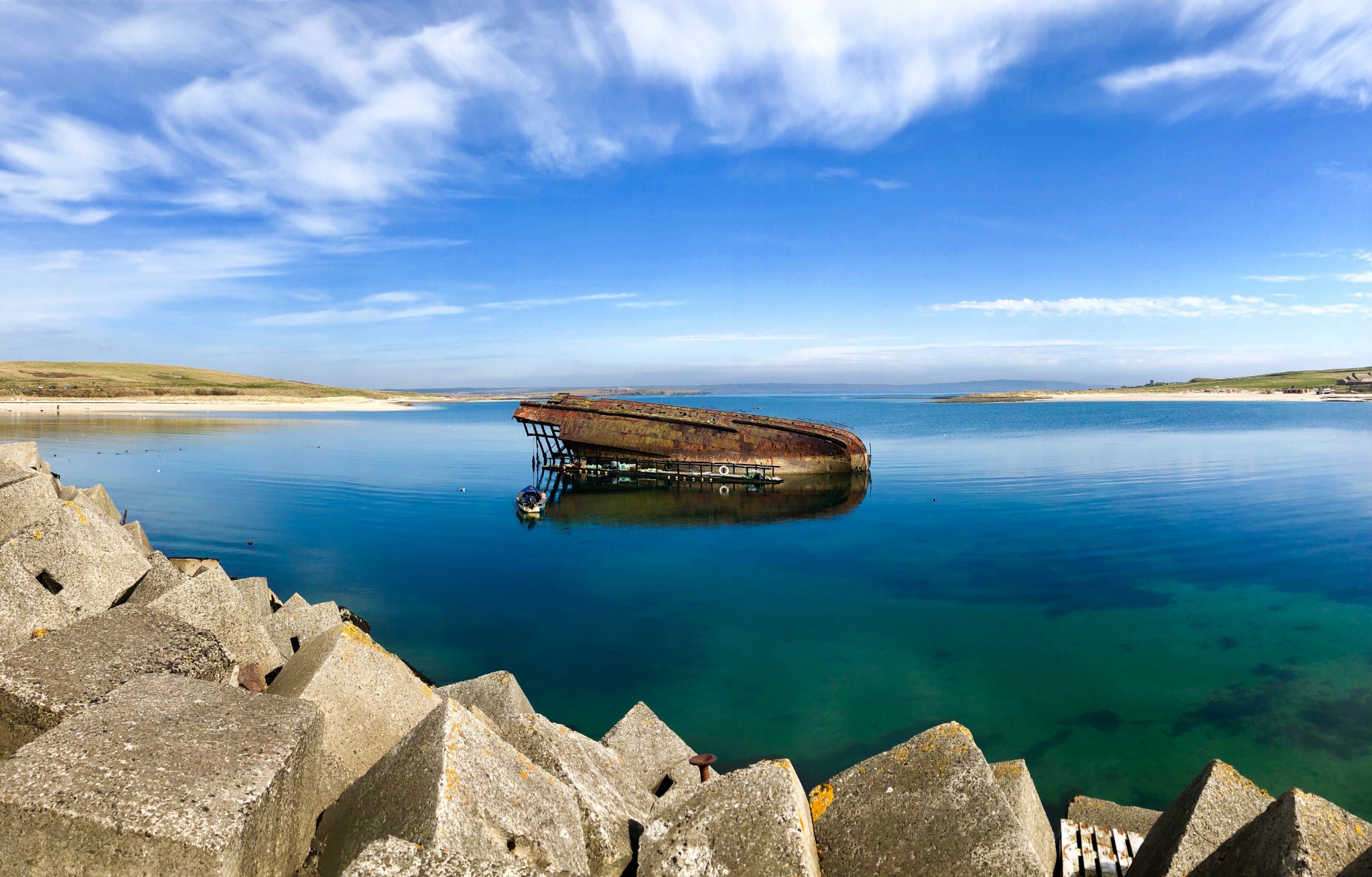 Wreck of 'Reginald', Churchill Barriers, Orkney - image by Laura Cogle