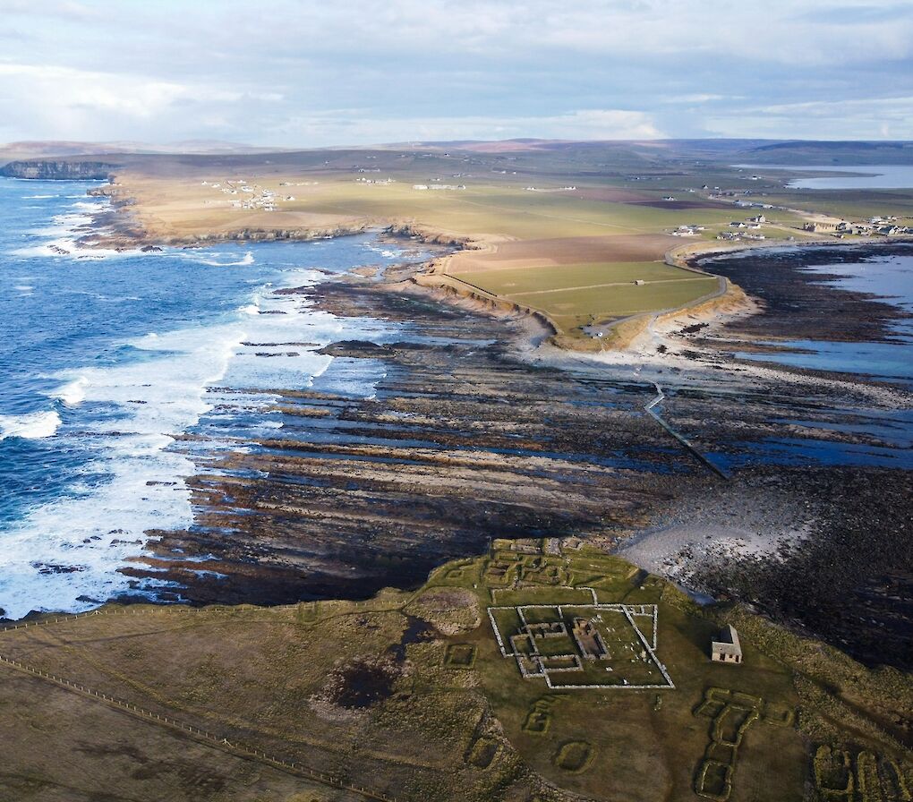 View over the Brough of Birsay and the mainland, Orkney - image by Laura Cogle