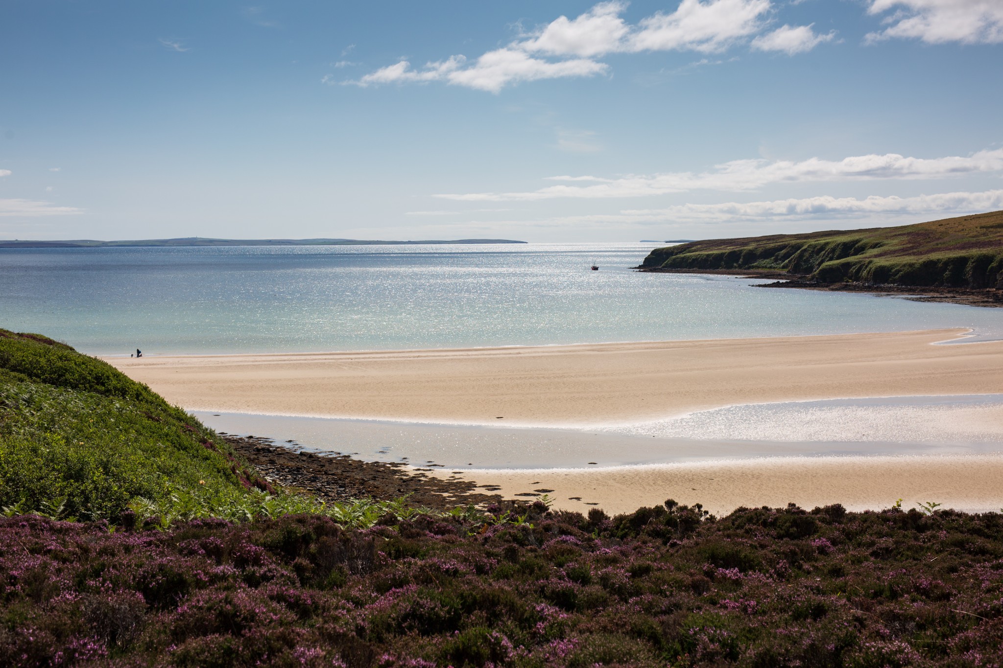 View over Waulkmill beach, Orkney