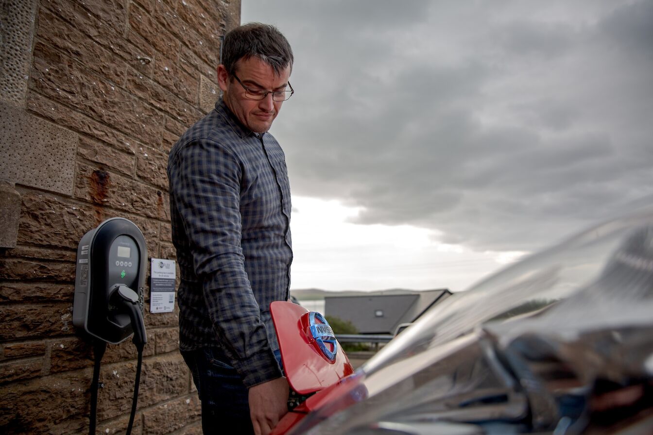 EV charging point in Orkney