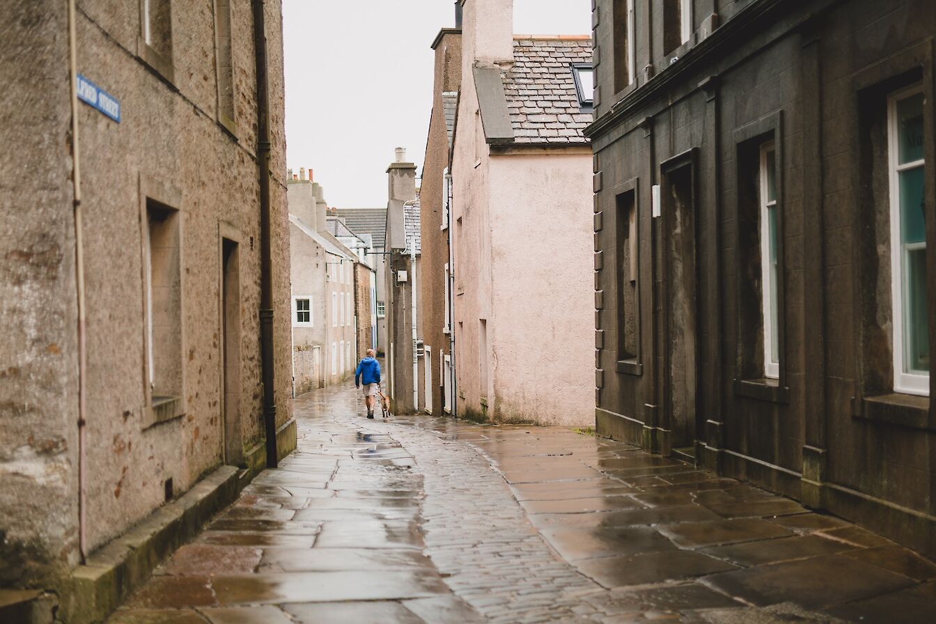 View along the street in Stromness, Orkney