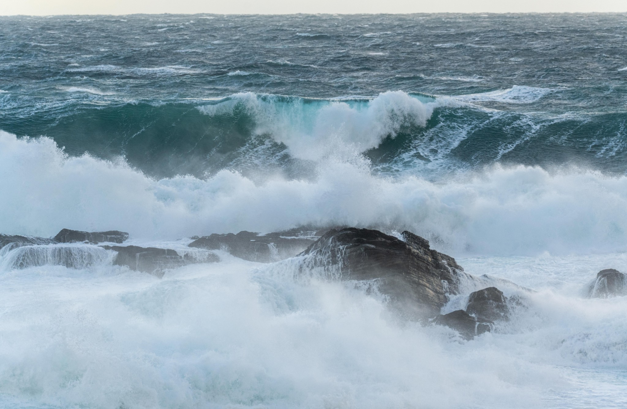 Wild seas in Orkney during Storm Arwen - image by Raymond Besant