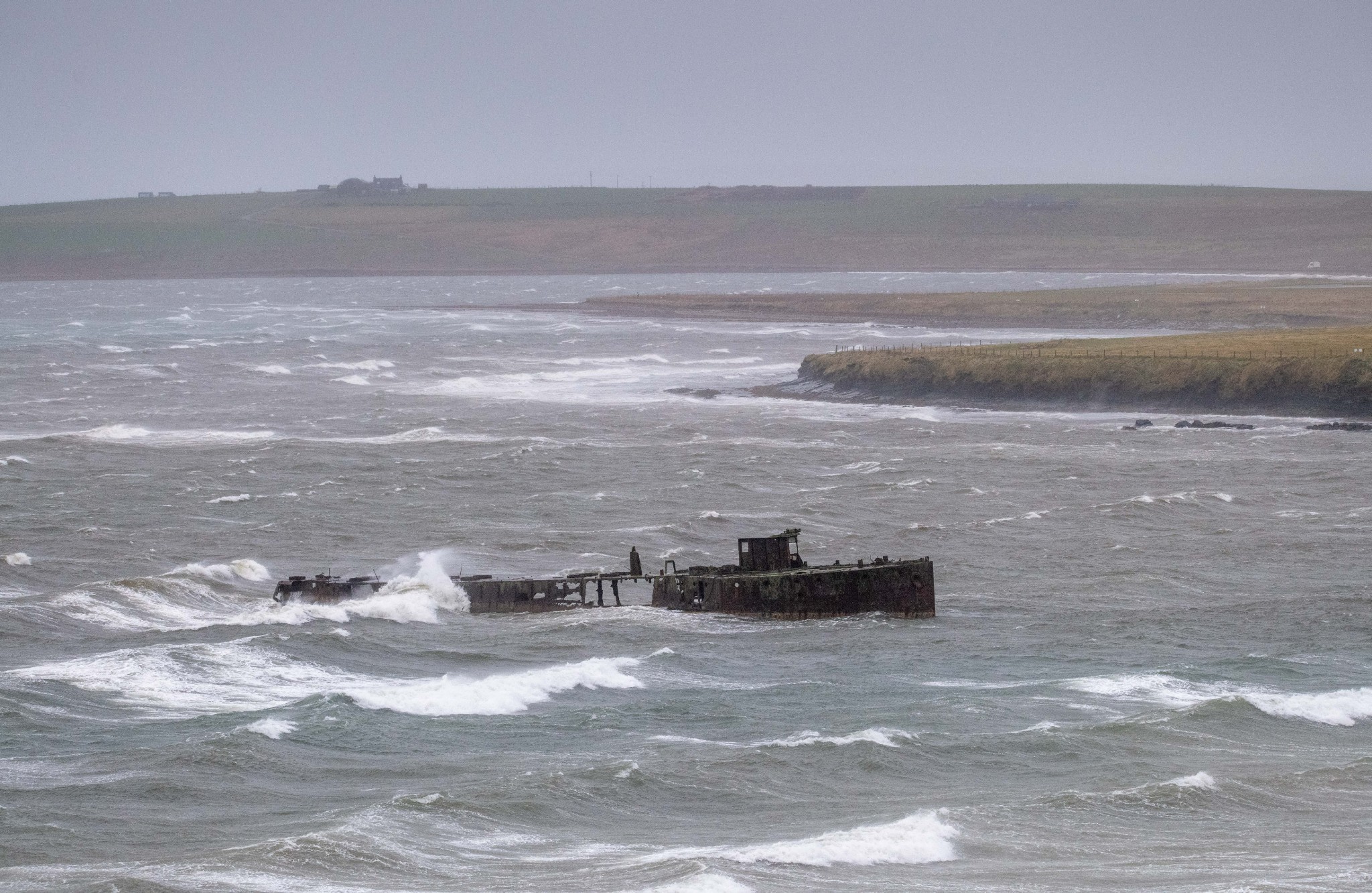 The wreck of the Juanita in Inganess bay, Orkney - image by Raymond Besant