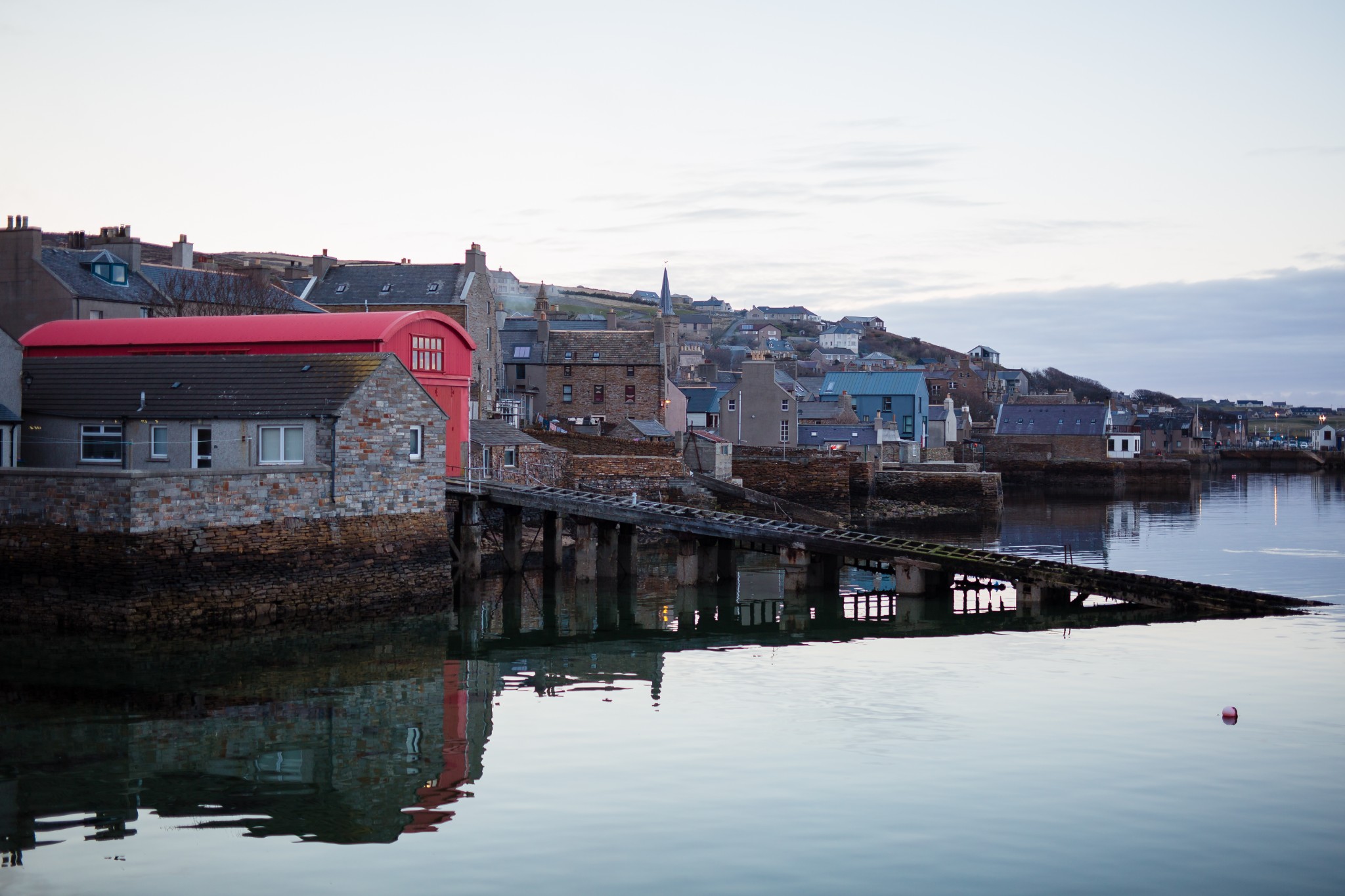 The 'Red Shed' and slipway, former home of the Stromness lifeboat