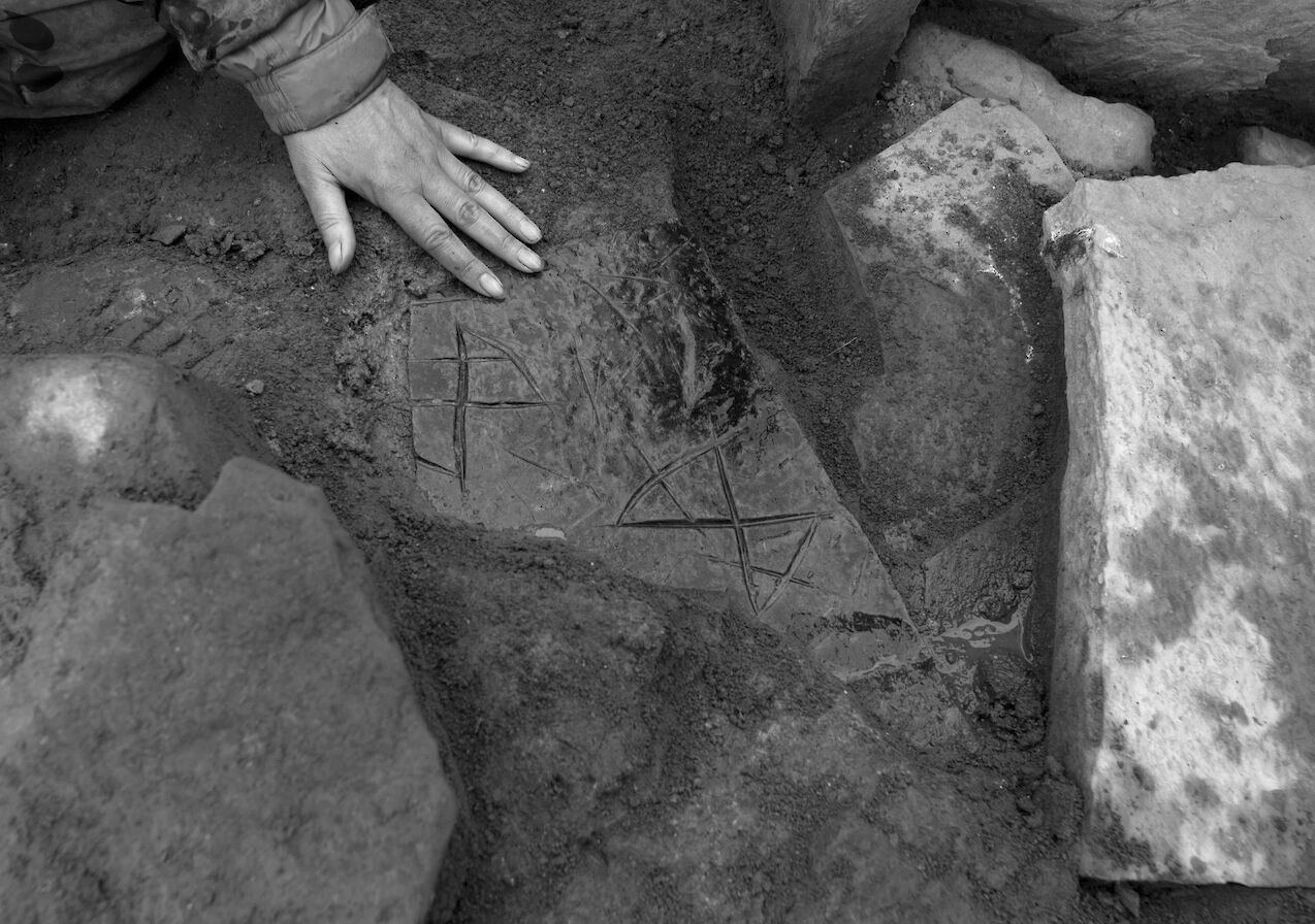 Excavation of butterfly stone - image by Antonia Thomas