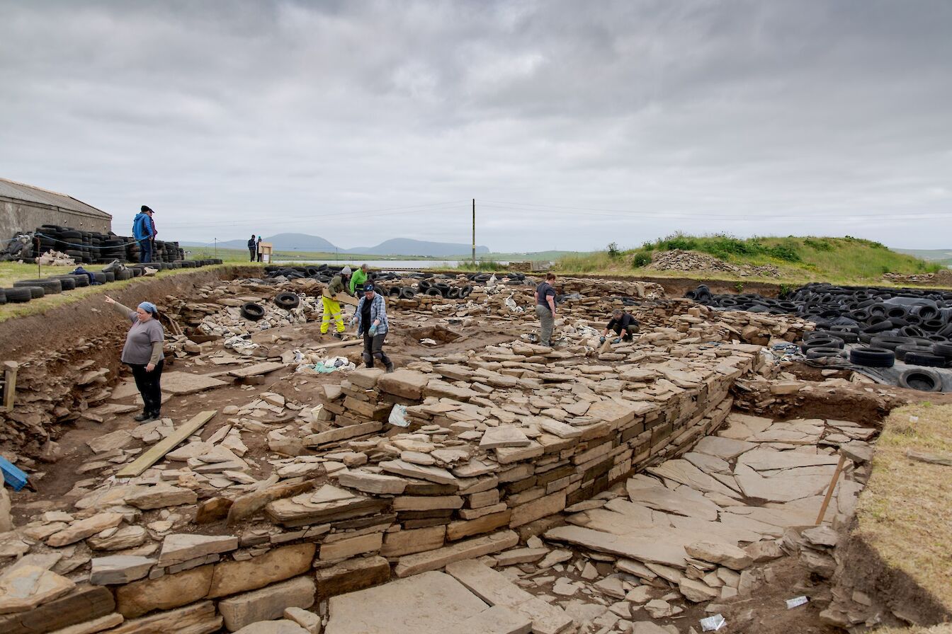 Archaeologists at work at the Ness of Brodgar