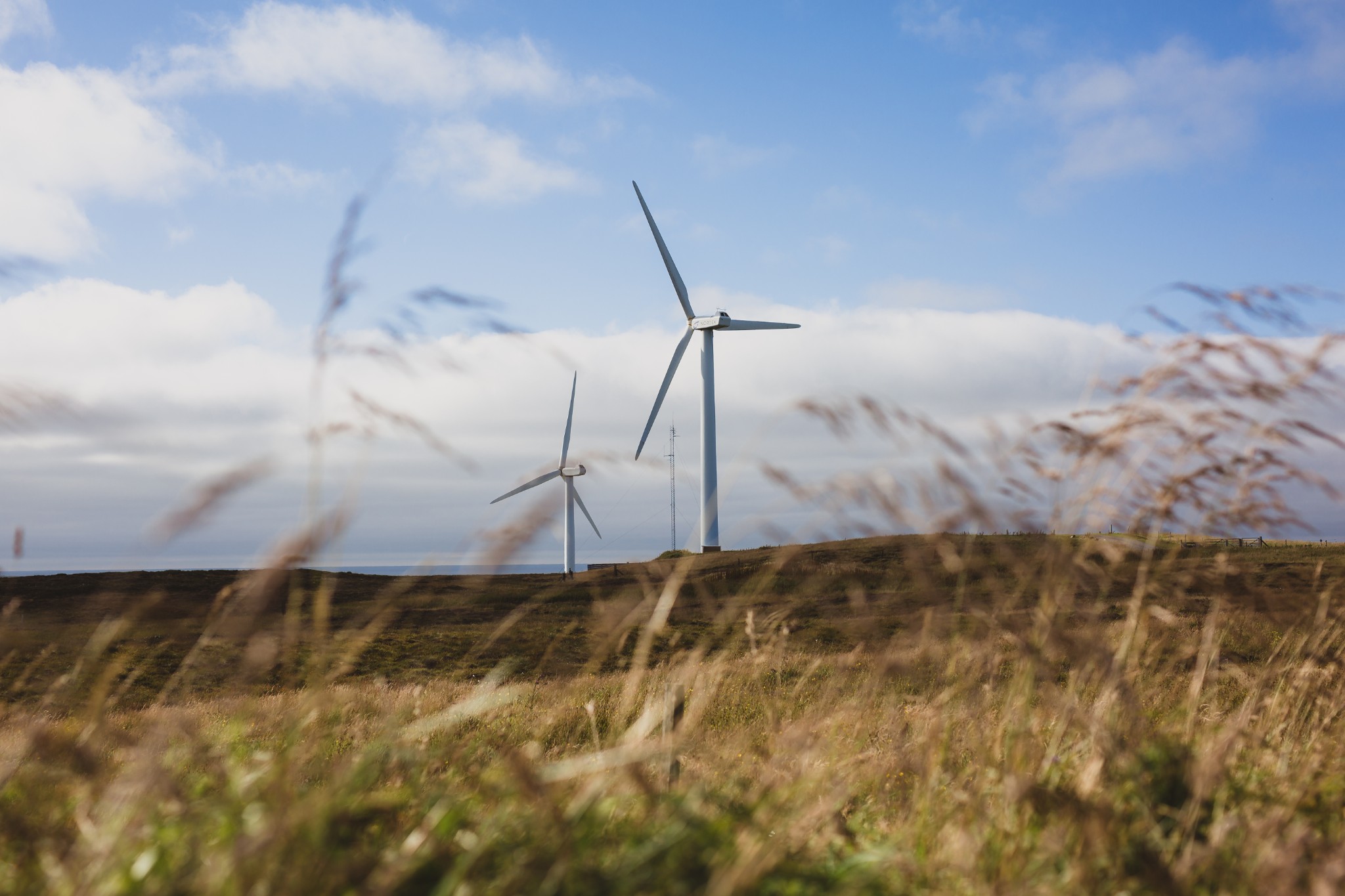 Wind turbines on Burgar Hill, Orkney