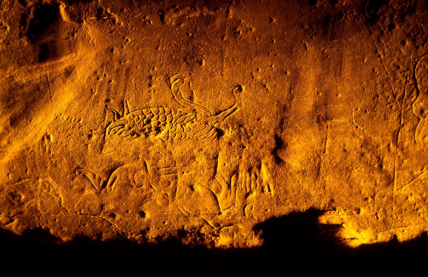 The Maeshowe Dragon carving - image by Paul Tomkins/VisitScotland