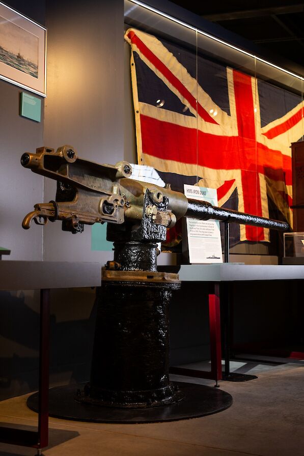 Anti-aircraft gun on display at the Scapa Flow Museum