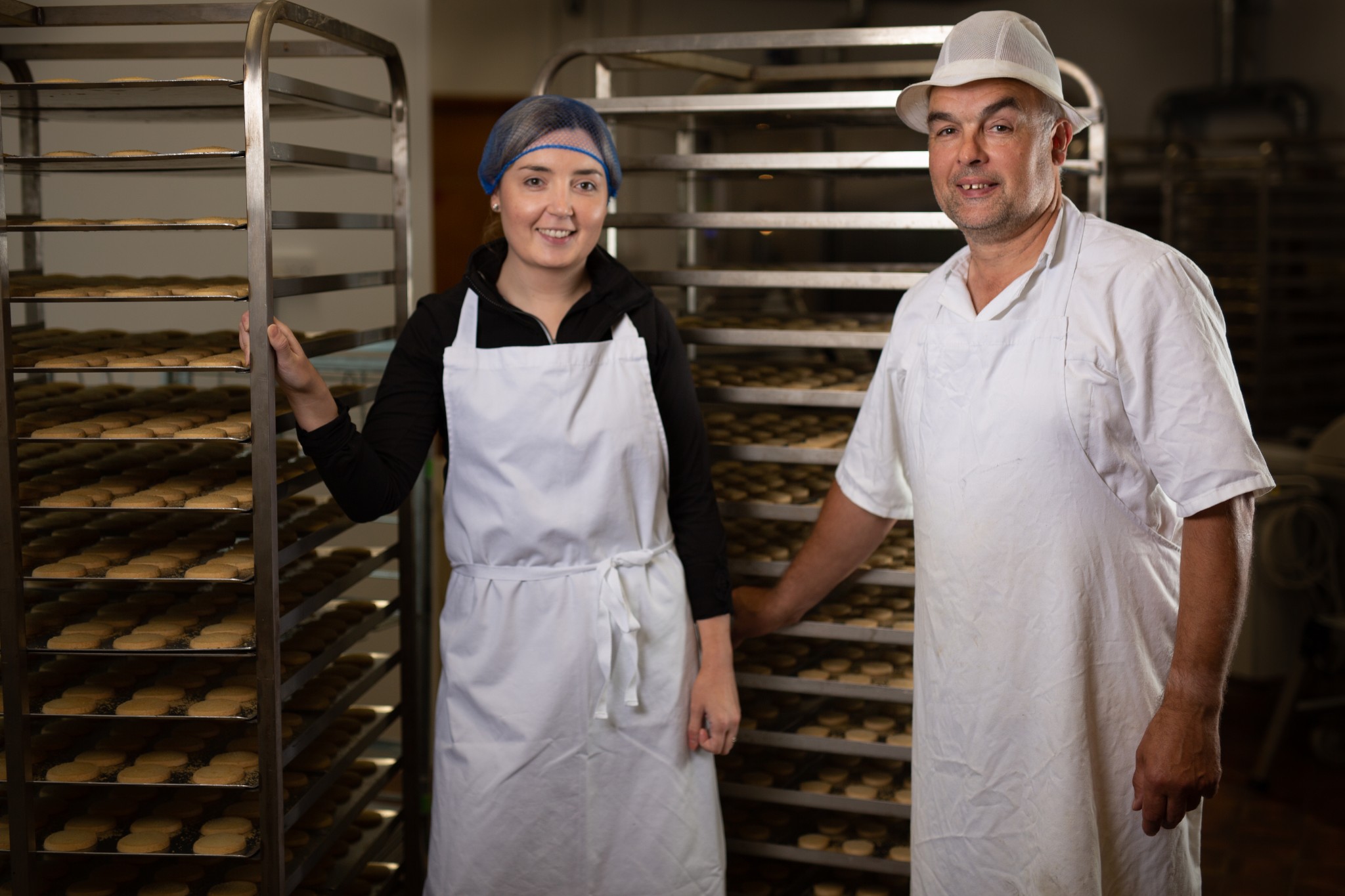 Katie Brass and her dad, George Rendall, from Rendall's Bakery