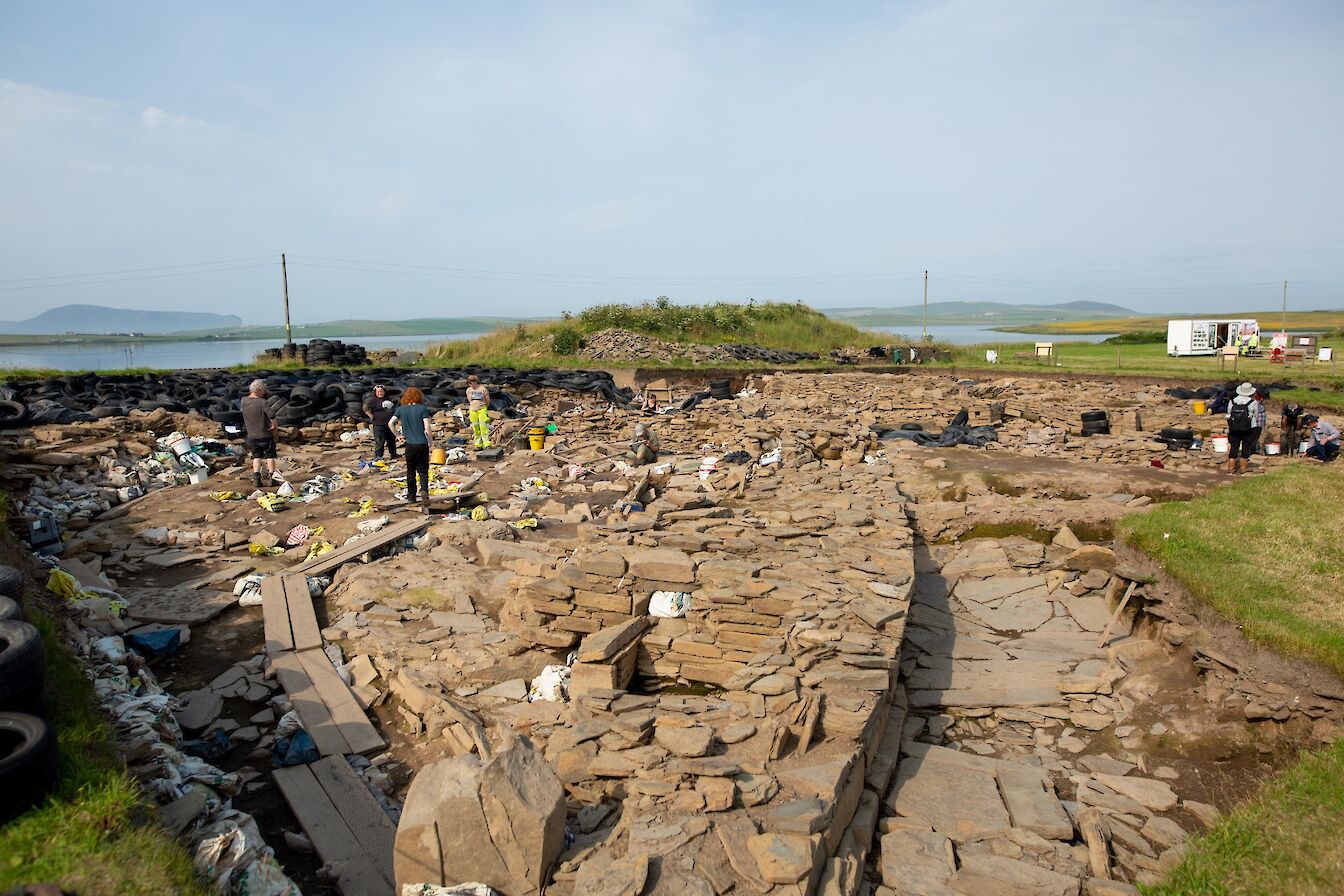 Archaeologists at work at the Ness of Brodgar, Orkney