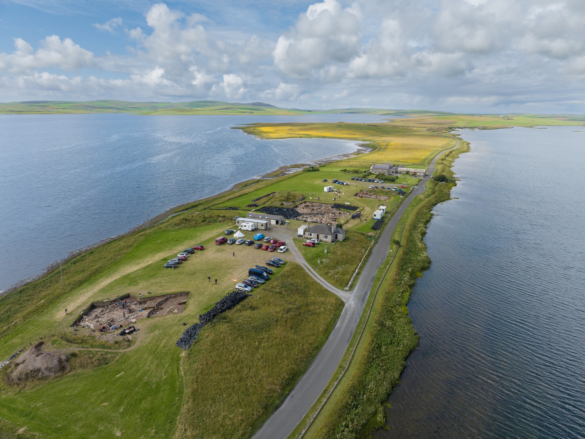 Aerial view of the Ness of Brodgar, Orkney - image by Scott Pike