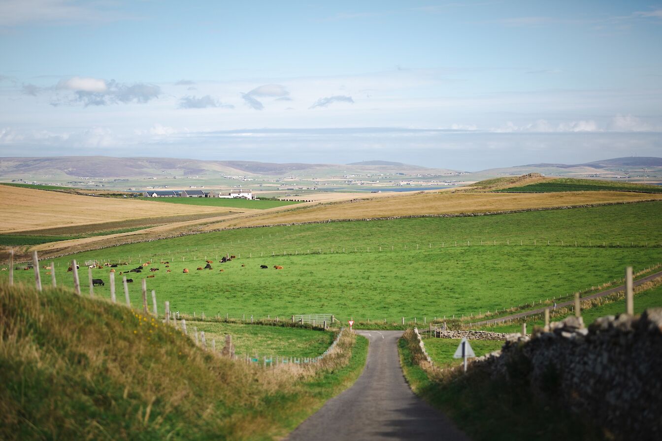 View towards the Kristin Linklater Voice Centre in Orkney's west mainland