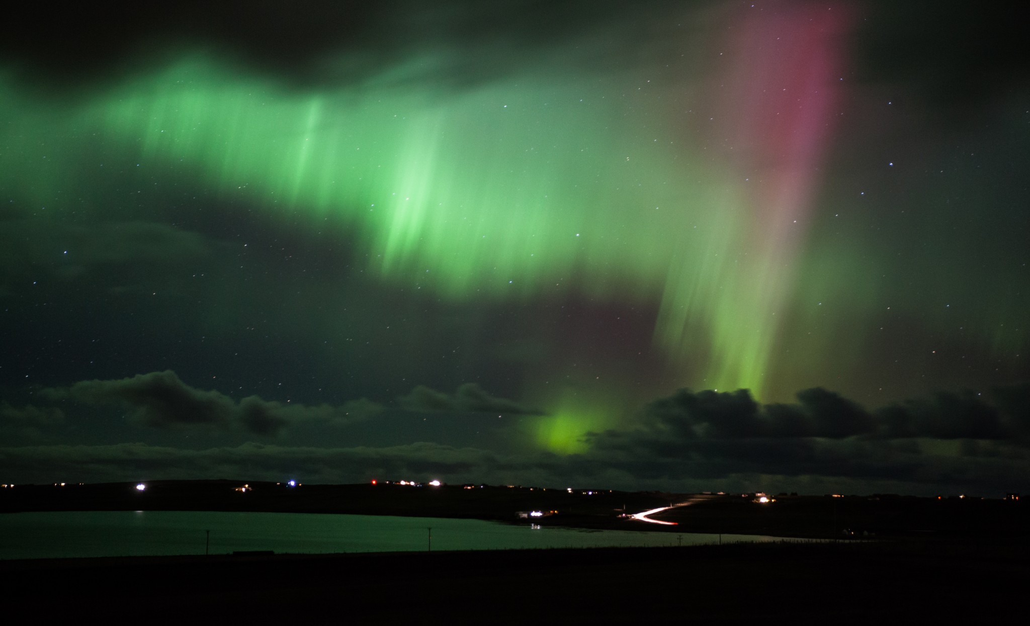 Northern Lights over Orkney's east mainland - image by Premysl Fojtu