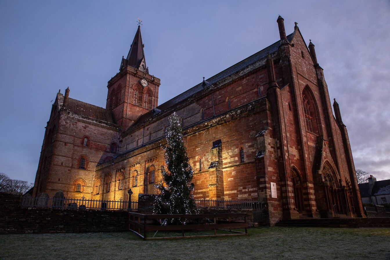 St Magnus Cathedral at Christmas