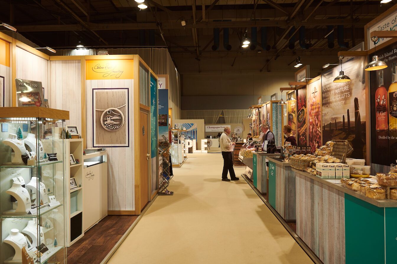 Some of the Orkney stands at a previous trade fair