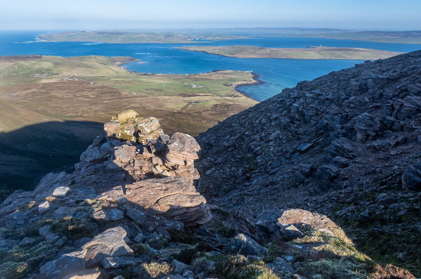 View towards Graemsay and Stromness from Ward Hill, Orkney - image by Raymond Besant